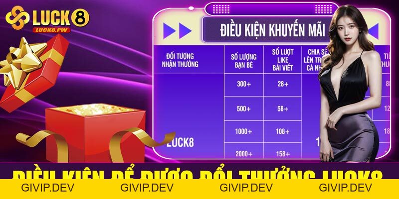 Hướng dẫn nhận đổi thưởng Luck8 đầy đủ chi tiết - givip